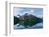 Ice streaked mountains reflect on Holandsfjorden near Svartisen glacier. Svartisen, Norway.-Sergio Pitamitz-Framed Photographic Print