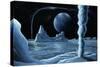 Ice Volcanoes on Triton, Artwork-Richard Bizley-Stretched Canvas