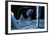 Ice Volcanoes on Triton, Artwork-Richard Bizley-Framed Premium Photographic Print