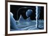 Ice Volcanoes on Triton, Artwork-Richard Bizley-Framed Photographic Print