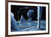 Ice Volcanoes on Triton, Artwork-Richard Bizley-Framed Photographic Print