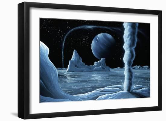 Ice Volcanoes on Triton, Artwork-Richard Bizley-Framed Photographic Print