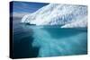 Iceberg Above and Below Water in Disko Bay in Greenland-null-Stretched Canvas
