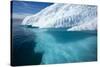 Iceberg Above and Below Water in Disko Bay in Greenland-null-Stretched Canvas