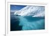 Iceberg Above and Below Water in Disko Bay in Greenland-null-Framed Photographic Print