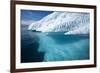 Iceberg Above and Below Water in Disko Bay in Greenland-null-Framed Photographic Print