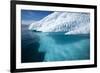 Iceberg Above and Below Water in Disko Bay in Greenland-null-Framed Photographic Print