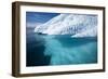 Iceberg Above and Below Water in Disko Bay in Greenland-null-Framed Photographic Print