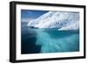 Iceberg Above and Below Water in Disko Bay in Greenland-null-Framed Photographic Print