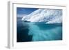 Iceberg Above and Below Water in Disko Bay in Greenland-null-Framed Photographic Print