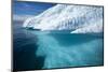 Iceberg Above and Below Water in Disko Bay in Greenland-null-Mounted Photographic Print