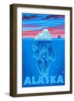 Iceberg, Alaska-Lantern Press-Framed Art Print