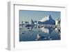 Iceberg and Bergy Bits in Disko Bay in Greenland-null-Framed Photographic Print