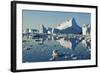 Iceberg and Bergy Bits in Disko Bay in Greenland-null-Framed Photographic Print