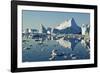 Iceberg and Bergy Bits in Disko Bay in Greenland-null-Framed Photographic Print