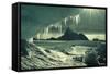 Iceberg And Icicles-Doug Allan-Framed Stretched Canvas