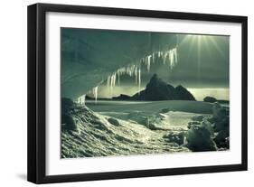 Iceberg And Icicles-Doug Allan-Framed Photographic Print