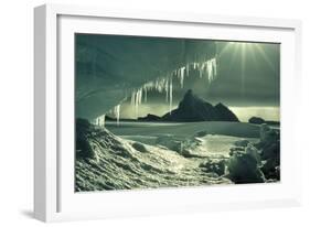 Iceberg And Icicles-Doug Allan-Framed Photographic Print