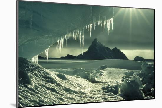 Iceberg And Icicles-Doug Allan-Mounted Photographic Print