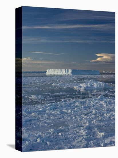 Iceberg and Pack Ice, Weddell Sea, Antarctic Peninsula, Antarctica, Polar Regions-Thorsten Milse-Stretched Canvas