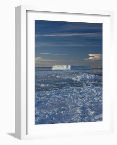 Iceberg and Pack Ice, Weddell Sea, Antarctic Peninsula, Antarctica, Polar Regions-Thorsten Milse-Framed Photographic Print