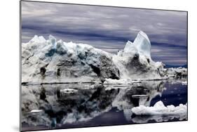 Iceberg and Pieces of Ice in Greenland-Françoise Gaujour-Mounted Photographic Print