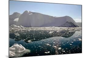 Iceberg and Pieces of Ice in Greenland-Françoise Gaujour-Mounted Photographic Print