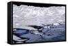 Iceberg and Waves in Greenland-Françoise Gaujour-Framed Stretched Canvas