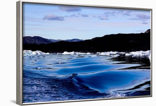 Iceberg and Waves in Greenland-Françoise Gaujour-Framed Photographic Print