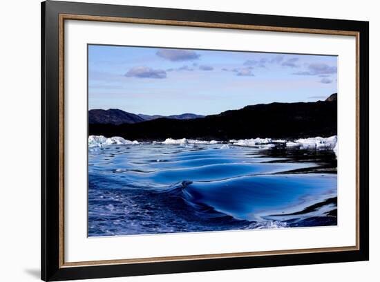 Iceberg and Waves in Greenland-Françoise Gaujour-Framed Photographic Print