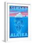 Iceberg Cross-Section, Seward, Alaska-Lantern Press-Framed Art Print