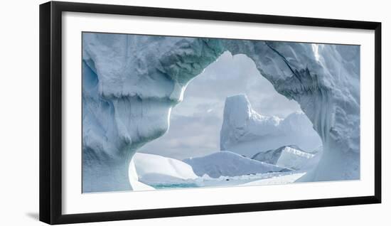 Iceberg floating in Southern Ocean, Antarctic Peninsula, Antarctica-Panoramic Images-Framed Photographic Print