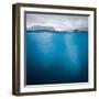 Iceberg Floating, Lilliehook Glacier, Lilliehookfjorden, Krossfjorde, Spitsbergen, Svalbard, Norway-Paul Souders-Framed Photographic Print