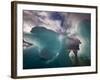 Iceberg Floating Near Sveabreen Glacier in Nordfjorden, Spitsbergen Island, Svalbard, Norway-Paul Souders-Framed Photographic Print