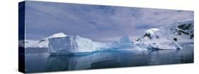 Iceberg Floating on the Water, Paradise Bay, Antarctica-null-Stretched Canvas