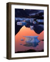 Iceberg Floats in the Bay in Kulusuk, Greenland Near the Arctic Circle-null-Framed Photographic Print