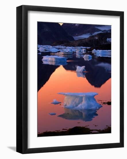 Iceberg Floats in the Bay in Kulusuk, Greenland Near the Arctic Circle-null-Framed Photographic Print