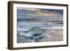 Iceberg from melting glacier on black sand beach near Jokulsarlon glacier lagoon-Ed Hasler-Framed Photographic Print