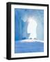 Iceberg frozen into the sea ice of the Uummannaq fjord system during winter. Greenland-Martin Zwick-Framed Photographic Print