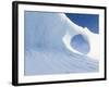 Iceberg frozen into the sea ice of the Uummannaq fjord system during winter. Greenland-Martin Zwick-Framed Photographic Print