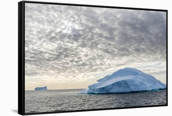 Iceberg in Disko Bay (Qeqertarsuup Tunua) near Ilulissat. Greenland-Martin Zwick-Framed Stretched Canvas