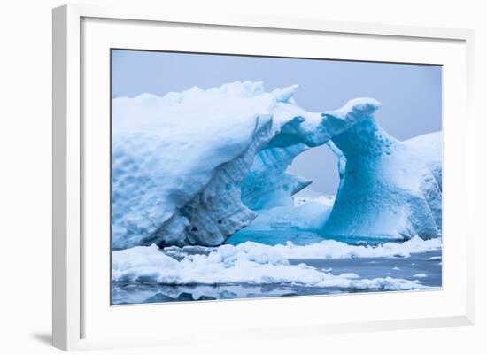 Iceberg in the Antarctic Waters, Enterprise Island, Antarctica, Polar Regions-Michael Runkel-Framed Photographic Print