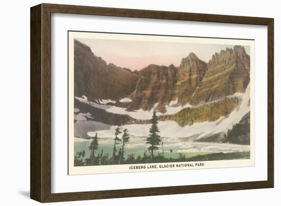 Iceberg Lake, Glacier National Park-null-Framed Art Print