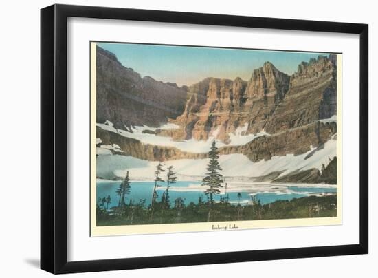 Iceberg Lake, Glacier Park, Montana-null-Framed Art Print