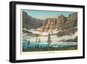 Iceberg Lake, Glacier Park, Montana-null-Framed Art Print