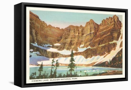Iceberg Lake, Glacier Park, Montana-null-Framed Stretched Canvas