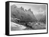 Iceberg Lake, Isterdal, Norway, Mid-Late 19th Century-Edward Paxman Brandard-Framed Stretched Canvas