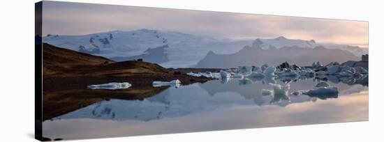 Iceberg Melting in the Water, Jokulsarlon, Iceland-null-Stretched Canvas