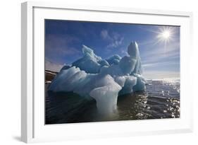 Iceberg Melting under Summer Sun in Burgerbukta Bay-Paul Souders-Framed Photographic Print