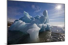 Iceberg Melting under Summer Sun in Burgerbukta Bay-Paul Souders-Mounted Photographic Print